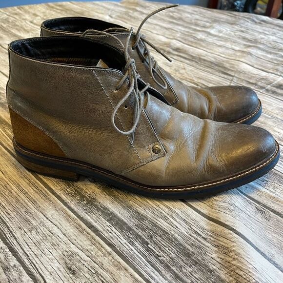 Testosterone Air Alert Grey/Rust Leather Lace-up - Picture 3 of 10